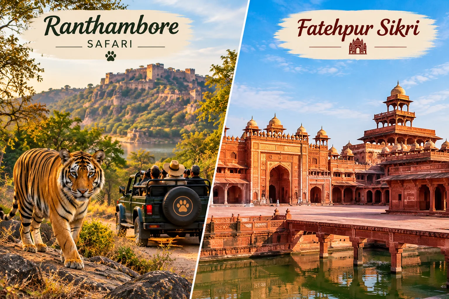 Ranthambore Jungle Safari & Journey to Agra
