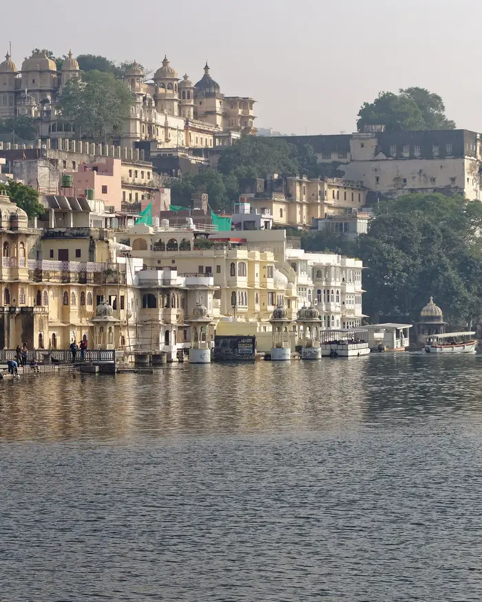 The City Palace of Udaipur reflected in Lake Pichola
