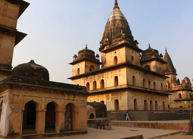 Royal cenotaphs of Orchha beside the Betwa river
